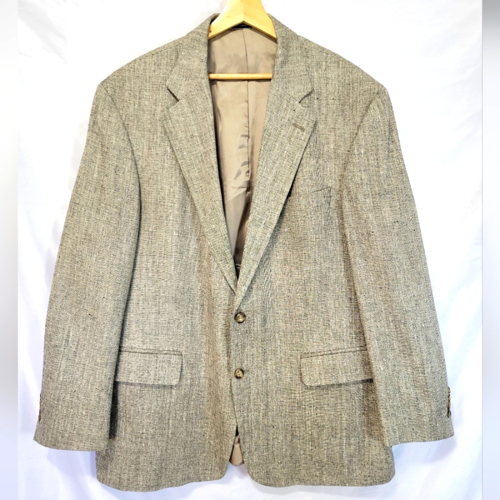 Deansgate Silk Tweed Flap Pocket Natural Classic Preppy Timeless Sportscoat